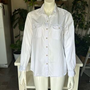Lucky brand, Los Angeles, California long sleeve white button up shirt 2021 M